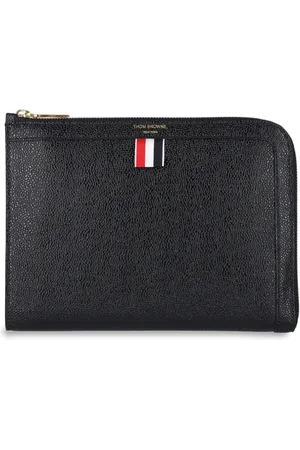 Thom Browne Akcesoria, Mężczyzna, Czarny, ONE SIZE, Skóra, Saszetki