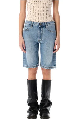 The Attico Szorty, Kobieta, Niebieski, W26, Bawełna, Boyfriend Shorts