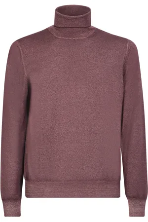 LARDINI Swetry, Mężczyzna, Czerwony, XL, Wełna, Bordowy golf z wełny