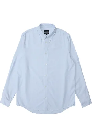 A.P.C. Koszule, Mężczyzna, Niebieski, S, Bawełna, Greg Shirt