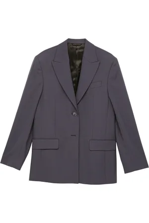 Acne Studios Kurtki, Kobieta, Niebieski, M, Signature Single-Breasted Jacket