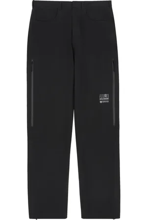 Maison Margiela Spodnie, Mężczyzna, Czarny, S, Czarne spodnie dresowe z nadrukiem logo