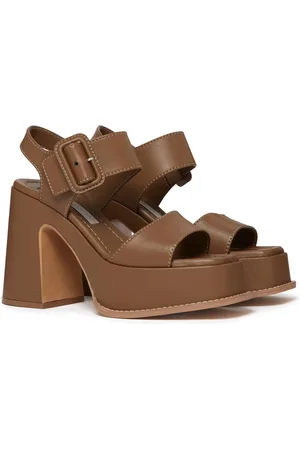 Stella McCartney Buty, Kobieta, brązowy, 38 EU, Skóra, Sandały na platformie Skyla