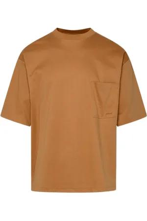 Lanvin Koszulki, Mężczyzna, brązowy, S, Bawełna, Brązowa Latte Koszulka T-Shirt z Kieszonką