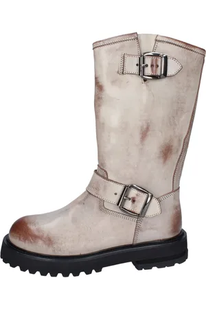 Moma Buty, Kobieta, brązowy, 37 EU, Skóra, Vintage Skórzane Kozaki za Kolano