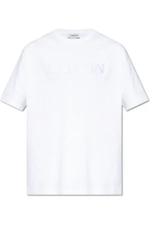 Lanvin Koszulki, Mężczyzna, Biały, M, Bawełna, T-shirt z logo