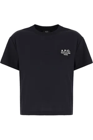 A.P.C. Koszulki, Kobieta, Niebieski, M, Bawełna, Casualowa koszulka bawełniana