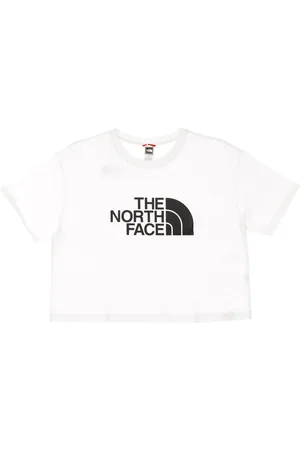 The North Face Koszulki, Kobieta, Biały, L, Bawełna, Krótki T-shirt Cropped Easy Tee z Krótkim Rękawem