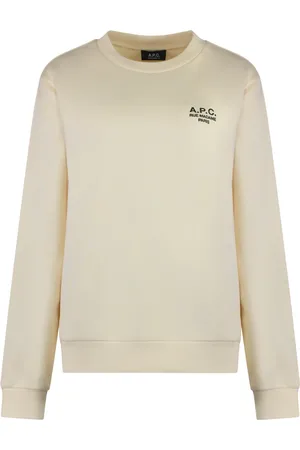 A.P.C. Bluzy, Kobieta, Beżowy, XS, Bawełna, Bawełniana bluza dresowa z kontrastowym logo