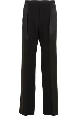 Lanvin Spodnie, Mężczyzna, Czarny, M, Wełna, Wełniane Spodniey