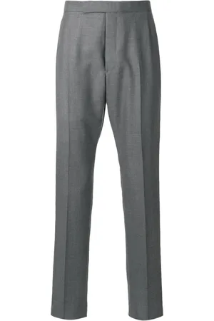 Thom Browne Spodnie, Mężczyzna, Szary, M, Bawełna, Stylowe spodnie