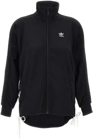 adidas Bluzy, Kobieta, Czarny, XL, Bawełna, Bluza z kapturem zapinana na zamek