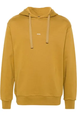 A.P.C. Bluzy, Mężczyzna, Pomarańczowy, L, Bawełna, Bluza z kapturem