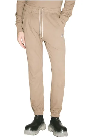 Moncler Spodnie, Mężczyzna, Beżowy, M, Bawełna, Bawełniane spodnie dresowe z dzianiny