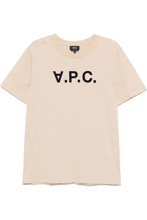 A.P.C. Koszulki, Mężczyzna, Beżowy, M, Bawełna, Grand VPC T-shirt