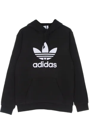 adidas Bluzy, Mężczyzna, Czarny, L, Bawełna, Klasyczna lekka bluza z kapturem Trefoil