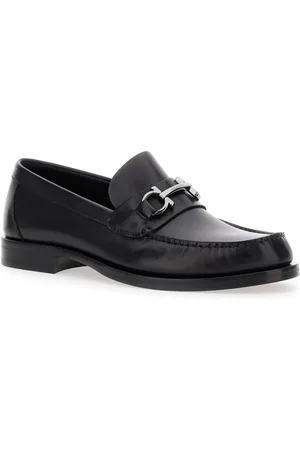 Salvatore Ferragamo Buty, Mężczyzna, Czarny, 41 EU, Skóra, Gancini Mokasyny