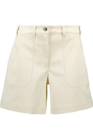 Moncler Szorty, Kobieta, Beżowy, XS, Bawełna, Gabardynowe Szorty Bermuda