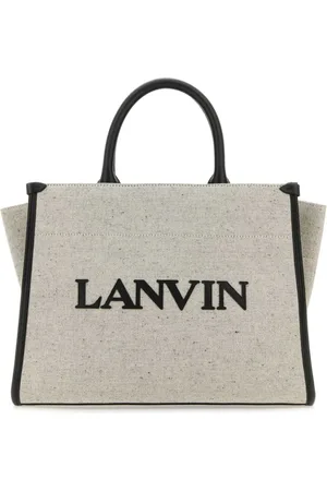Lanvin Torebki, Kobieta, Beżowy, ONE SIZE, Bawełna, Dwukolorowa mała torba typu shopper In & Out z płótna