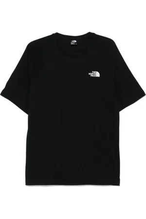 The North Face Koszulki, Mężczyzna, Czarny, L, Bawełna, Czarny T-shirt z nadrukiem logo z okrągłym dekoltem