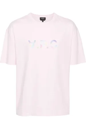 A.P.C. Koszulki, Mężczyzna, Różowy, L, Bawełna, T-Shirt