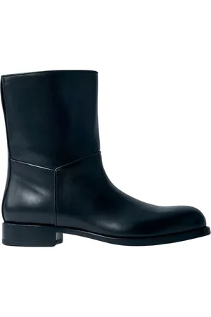 The Row Buty, Mężczyzna, Czarny, 40 EU, Skóra, Włoskie skórzane botki na słupku