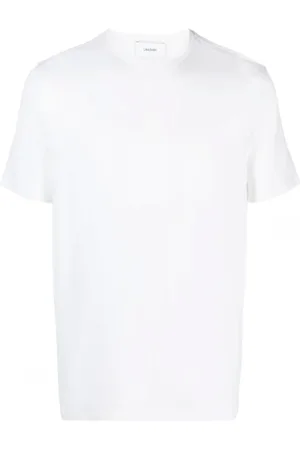 LARDINI Koszulki, Mężczyzna, Biały, L, Wełna, Wełniany T-shirt Jersey