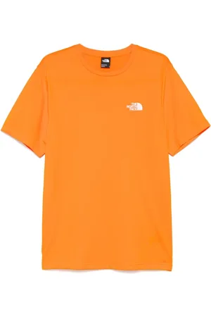 The North Face Koszulki, Mężczyzna, Pomarańczowy, S, Bawełna, Koszulka z nadrukiem logo z okrągłym dekoltem
