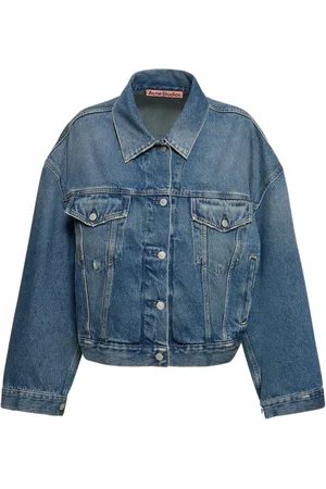 Acne Studios Kurtki, Kobieta, Niebieski, M, Denim, Kurtka jeansowa