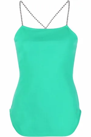The Attico Koszulki, Kobieta, Zielony, S, Bawełna, Casual Blouse