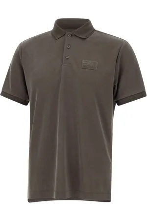 EA7 Koszulki, Mężczyzna, brązowy, M, Miękki Polo Shirt z mieszanki lyocellu Brązowy