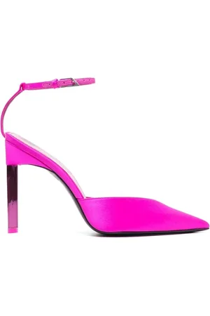 The Attico Buty, Kobieta, Różowy, 38 EU, Skóra, Fuksjowe Czółenka typu Sandal