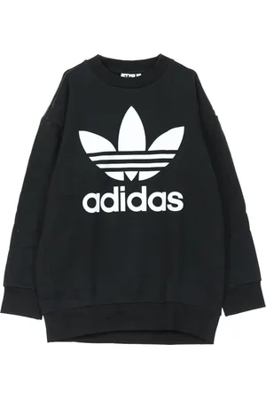 adidas Bluzy, Mężczyzna, Czarny, L, Bawełna, Bluza Crewneck
