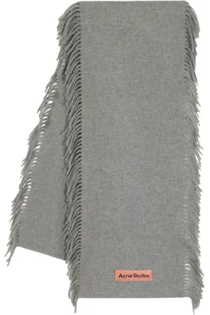 Acne Studios Akcesoria, Kobieta, Szary, ONE SIZE, Wełna, Wełniany Szalik