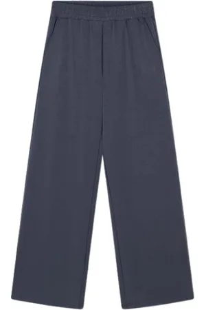 Alix the label Spodnie, Mężczyzna, Niebieski, M, Flowy Side Slit Pants