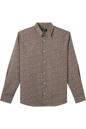 A.P.C. Koszule, Mężczyzna, brązowy, S, Bawełna, Clément Shirt