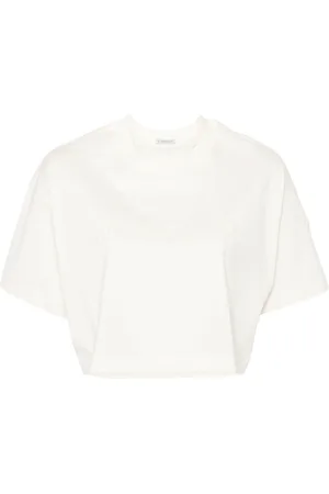 Moncler Koszulki, Kobieta, Biały, S, Bawełna, T-Shirt