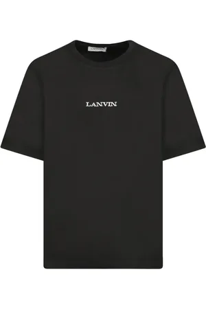 Lanvin Koszulki, Mężczyzna, Czarny, M, Bawełna, Logo T-Shirt