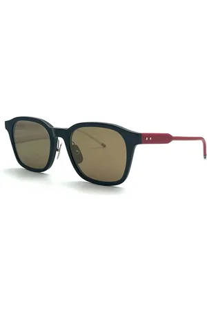 Thom Browne Akcesoria, Mężczyzna, Niebieski, ONE SIZE, Prostokątne okulary przeciwsłoneczne