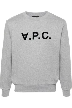 A.P.C. Bluzy, Kobieta, Szary, L, Bawełna, Flocked Logo Sweatshirt