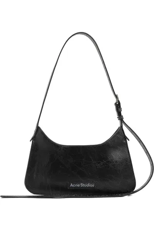 Acne Studios Torebki, Kobieta, Czarny, ONE SIZE, Skóra, Czarna torebka z regulowanym uchwytem