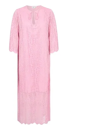 Saint Tropez Sukienki, Kobieta, Różowy, S, Elegancka Sukienka Koronkowa