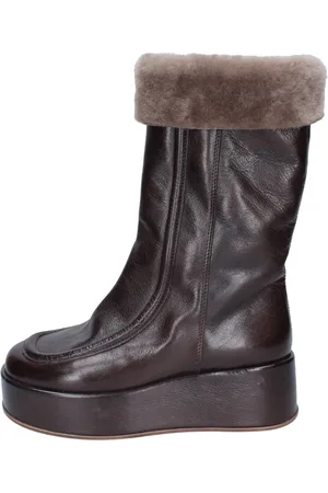 Moma Buty, Kobieta, brązowy, 37 EU, Skóra, Vintage Skórzane Kozaki Zimowe