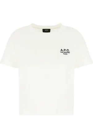 A.P.C. Koszulki, Kobieta, Biały, S, Bawełna, Casualowy bawełniany T-shirt