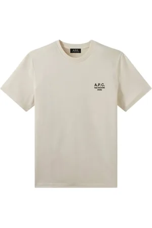 A.P.C. Koszulki, Mężczyzna, Beżowy, 2XL, Bawełna, T-Shirt New Raymond Coezc-H26247