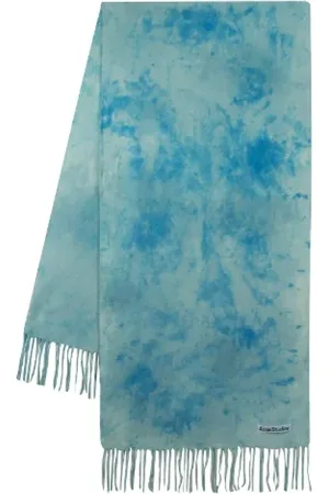 Acne Studios Akcesoria, Kobieta, Niebieski, ONE SIZE, Wełna, Wełniany Szalik