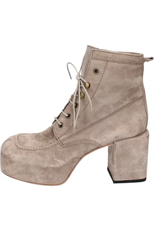 Moma Buty, Kobieta, Szary, 37 EU, Zamsz, Vintage Zamszowe Botki