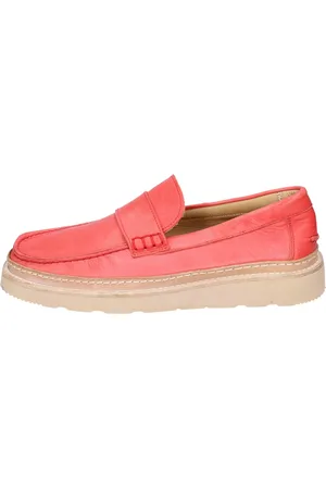 Moma Buty, Mężczyzna, Czerwony, 42 EU, Skóra, Skórzane mokasyny vintage