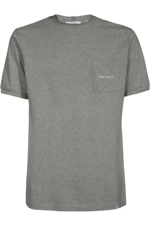 Les Deux Koszulki, Mężczyzna, Szary, S, Bawełna, Prążkowany T-shirt z okrągłym dekoltem