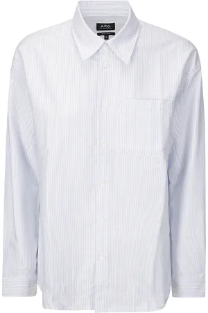 A.P.C. Bluzki, Kobieta, Niebieski, S, Bawełna, Koszula Boyfriend